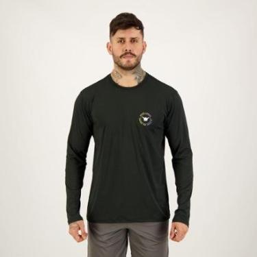 Imagem de Camiseta Hang Loose Surf Manga Longa Proteção UV 50 Preta-Masculino