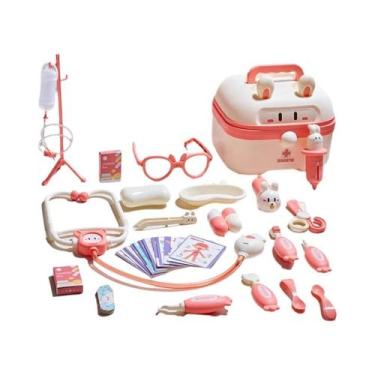 Imagem de Kit Médico Infantil Com Estetoscópio, Seringa E Ferramentas De Dentist