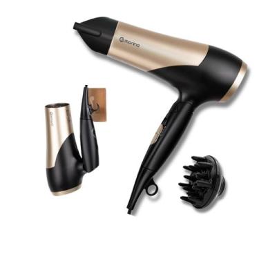 Imagem de Secador de Cabelo Dobrável 110V com Duas Velocidades e Botão de Ar Fri