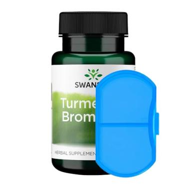 Imagem de Porta Cápsulas/Comprimidos + C.ú.r.c.u.m.a. e B.r.o.m.e.l.a.í.n.a. 60 Caps Made Usa/Importado