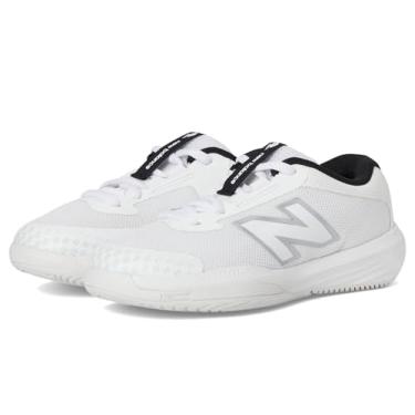 Imagem de New Balance Tênis unissex infantil 996 V6, Branco/preto, 4 Wide Big Kid