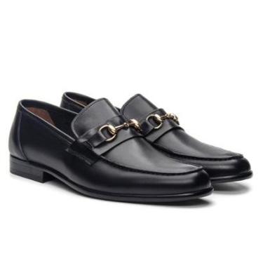 Imagem de Mocassim Loafer Masculino Couro com Fivela em Metal-Masculino