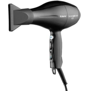 Imagem de Secador de Cabelo Taiff Tourmaline Íon Cerâmica Ar Frio, Preto, 110V