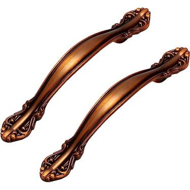 Imagem de 2 maçanetas de armário, maçanetas de gaveta, puxador retro para cozinha, casa de banho, quarto, porta de armário, gaveta de país, puxadores de móveis, puxadores de porta de armário de cozinha