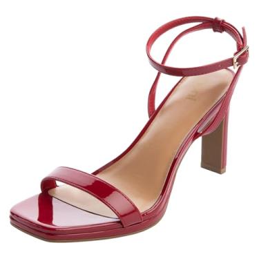 Imagem de Fioni Sandália feminina Kismet com salto com tiras da Payless, Vermelho, 38