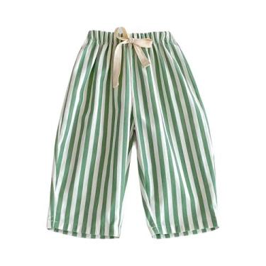Imagem de Calças Harem Listradas De Verão Para Crianças Meninos E Meninas, Calça