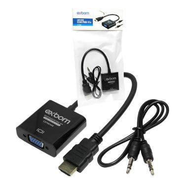 Imagem de Cabo Adaptador Conversor HDMI X VGA 15 CM
