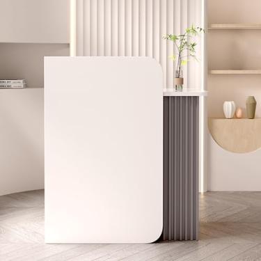 Imagem de Balcão de recepção com gaveta trancável - Solução de finalização de compra moderna para lojas de roupas, salões de beleza e ambientes de varejo