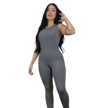 Imagem de Macacão longo feminino suplex academia fitness-Feminino