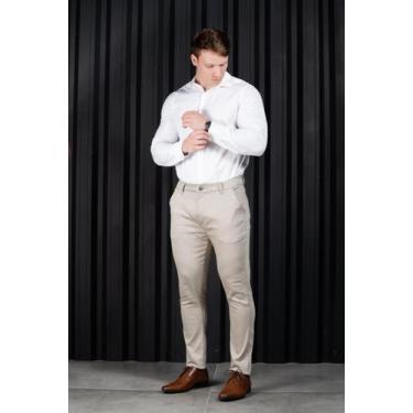 Imagem de CALÇA ALFAIATARIA CREME OF:208 Cor:CremeTamanho:44 - CAUNT JEANS, Crem