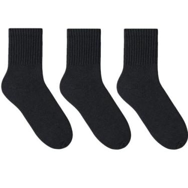 Imagem de 3 pares de meias Esportiva Masculina Cano Longo Algodão Selene 4160 Ta