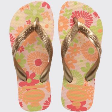 Imagem de Chinelo Infantil Meninas de Dedo Casual Havaianas Kids Flores-Feminino