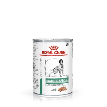 Imagem de Ração Úmida Lata Veterinary Diet Diabetic para Cães com Diabetes Royal Canin 410 g