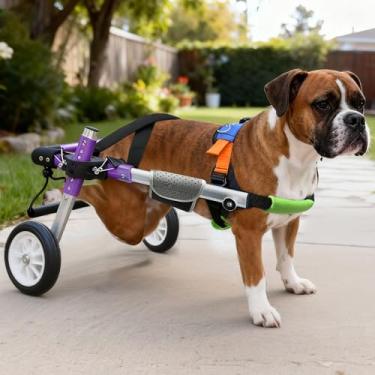 Imagem de Cadeira de rodas para cães com perna traseira, carrinho de mobilidade ajustável para suporte de pernas traseiras para cães paralisados ou feridos 2.0 (8,5 a 11,5 pol. 9,8 kg)