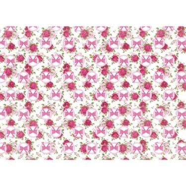 Imagem de Kit 50 Folhas Papel de Presente 47x64 Estampas Mistas - NoBrand, Laço 