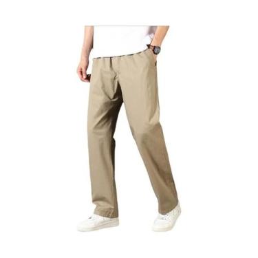 Imagem de Calças Cargo Masculinas plus Size, Soltas, Com Múltiplos Bolsos, De Al