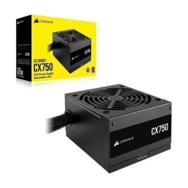 Imagem de Fonte Corsair CX Series CX750, 750W, 80 Plus Bronze, Com Cabo, Preto - CP-9020279-BR-Unissex