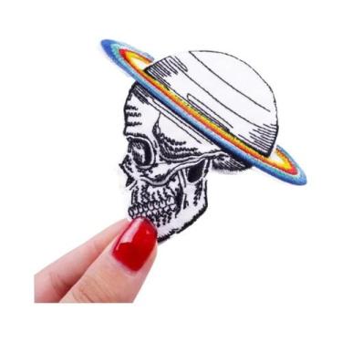 Imagem de Patch Bordado De Macaco Fumante Punk, Animal Feroz, DIY, Termocolante 