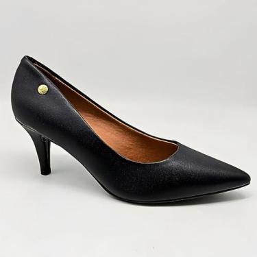 Imagem de Scarpin Feminino Vizzano Bico Fino Salto Baixo Elegante 1185.702, Pret