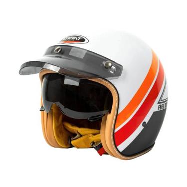 Imagem de Capacete De Motocicleta Vintage Retro 3/4 Aberto Leve Para Adultos, Ma