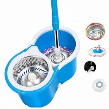 Imagem de MOP INOX Giratorio (13 LITROS GRANDE) CABO FLEXIVEL SUPER ABSORVENTE -