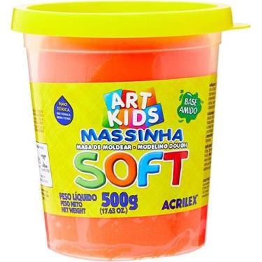 Imagem de Massa De Modelar 500gr Acrilex Soft Vermelho-103 Massa De Modelar 500g