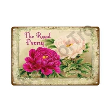 Imagem de Placa De Metal Vintage Com Flores Para Decoração De Parede De Jardim, 