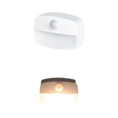 Imagem de Luminária De Cabeceira Recarregável Com Sensor De Movimento Branco Que
