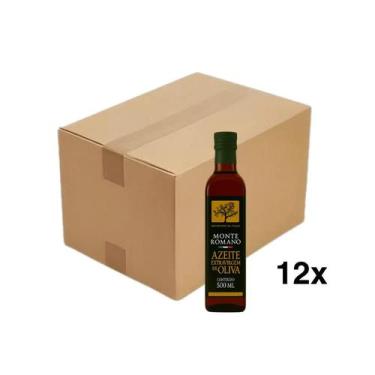 Imagem de Azeite de Oliva Monte Romano Extra Virgem 500ml Caixa com 12 Unidades