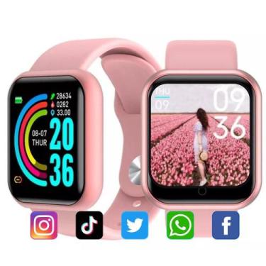 Imagem de Relógio Smartwatch D20 Fit Pro Feminino Masculino C/ Whatsapp - 01Smar