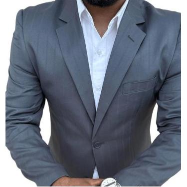 Imagem de Terno microfibra cinza risca cor:cinzatamanho:50 - Maia e Maia, Cinza,