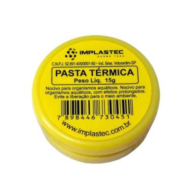 Imagem de Pasta Termica Implastec a Base de Silicone Pote 15G