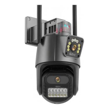 Imagem de Camera Segurança Externa Lente Dupla 4k 6mp Sirene Policial - Congratu