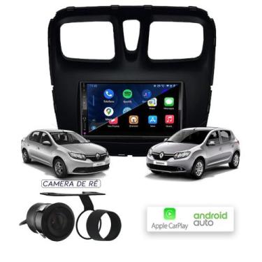 Imagem de Multimídia MP10 CarPlay e Android Auto Sandero e Logan 2016 a 2018 - F