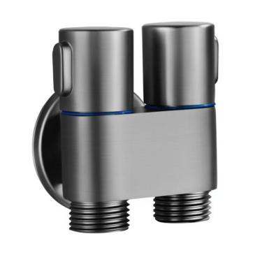 Imagem de Registro Duplo para Máquina de Lavar e Ducha Higiênica Registo 2 Sai Agua Fosco em Aço...