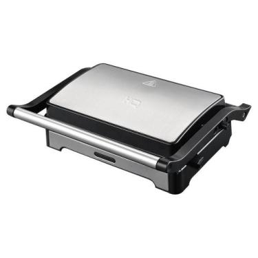 Imagem de Sanduicheira e Mini Grill HQ 180º 1000W Antiaderente Inox HQ-SG002 220