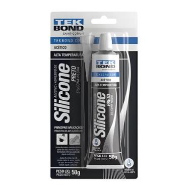Imagem de 1 Unidade Silicone Acético Preto Alta Temp 50g Tekbond