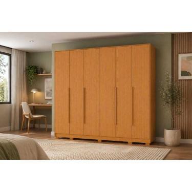 Imagem de Roupeiro Mercure 6 Portas e 6 Gavetas - Cinamomo - Albatroz