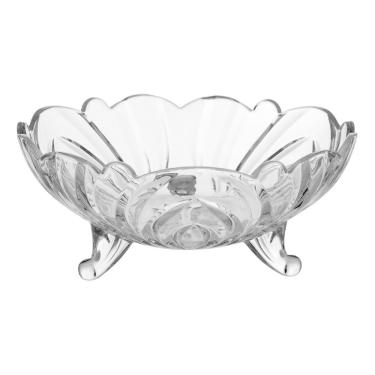 Imagem de VASO CENTRO DE MESA FRUTEIRA DE COZINHA MULTIUSO DECORAÇÃO DECORATIVO VIDRO 9x23x23cm T...