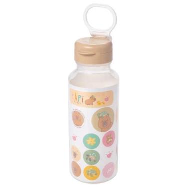 Imagem de Garrafa De Água 600ml Com Alça E Cartela Adesivos Infantil - - PLASUTI