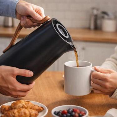 Imagem de Garrafa Térmica Servir Café Bebida Quente Manter Jarra Chaleira Recipi