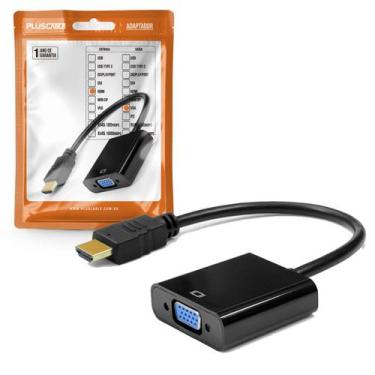 Imagem de Cabo Adaptador Hdmi Macho Para Vga Femea Pc Note Plus Cable - PlusCabl