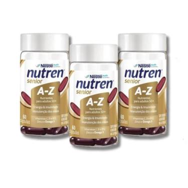 Imagem de Kit 3 Vitamina Nutren Senior Capsulas 50+ Nestlé Com Omega 3, Sem Sabo