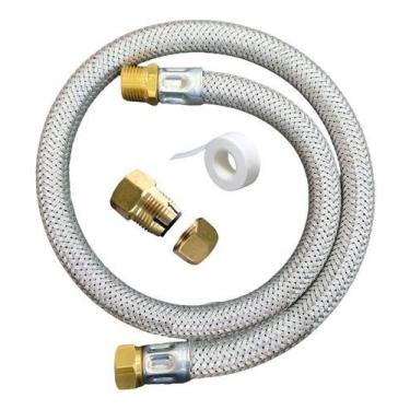 Imagem de Kit Instalação Gás Encanado Mangueira 2m C Adaptador Vedaros - Hidroga