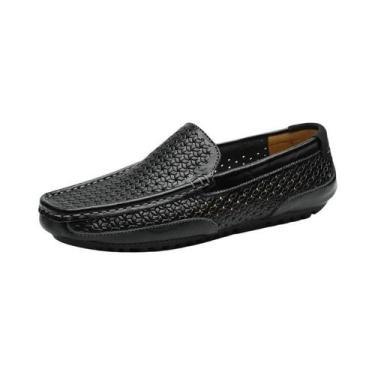 Imagem de Sapatos Casuais Masculinos De Verão Em Couro Genuíno Macio E Respiráve