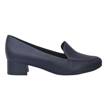 Imagem de Sapato Piccadilly Salto Baixo 140105 Feminino, Navy, 37