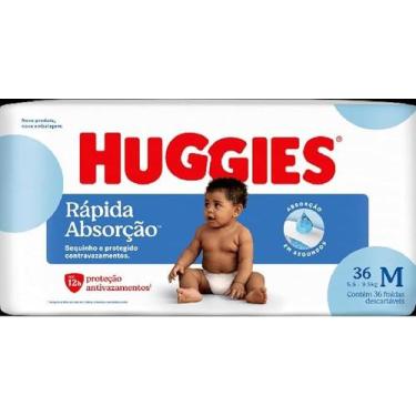 Imagem de Fralda huggies tripla proteção meguinha m com 36 unidades
