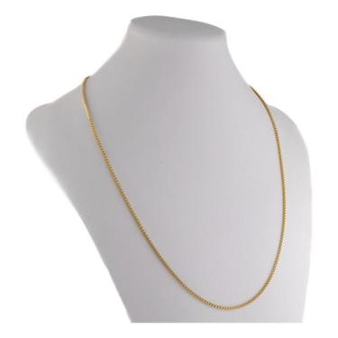 Imagem de Colar Masculino Ouro 18k Corrente Veneziana 1.6 70 Cm Cordão Amarelo -