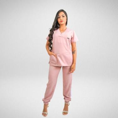 Imagem de Scrub Feminino Selection - Uso Obrigatório, P, Rosé