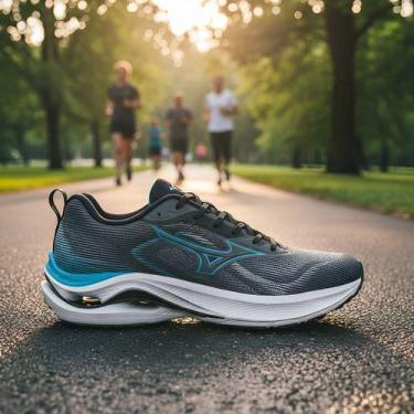 Imagem de Tênis Mizuno Wave Vitality 7 Cod 17692, Cinza, Azul, 41 BR